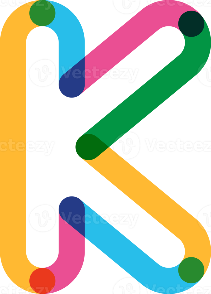 Alphabet line transparent color font style png