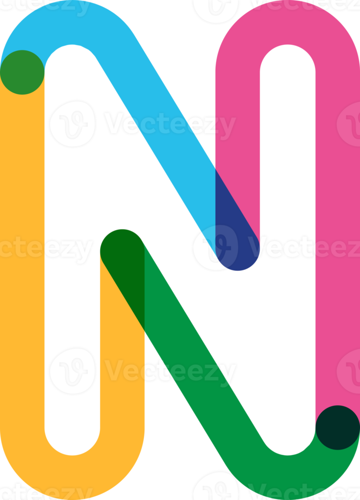 Alphabet line transparent color font style png