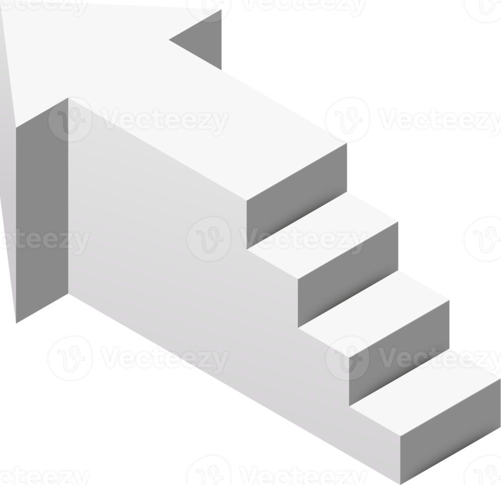 flecha escalera infografia png