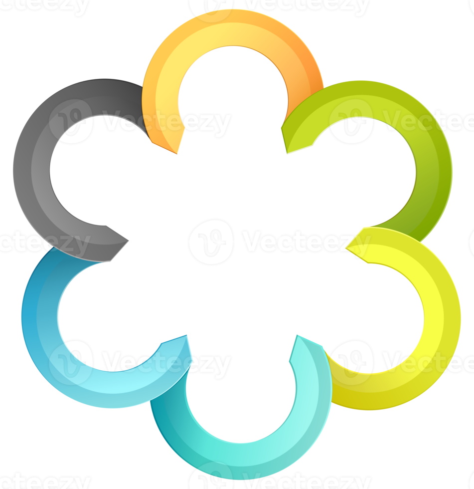 Abstract circle infographic template png