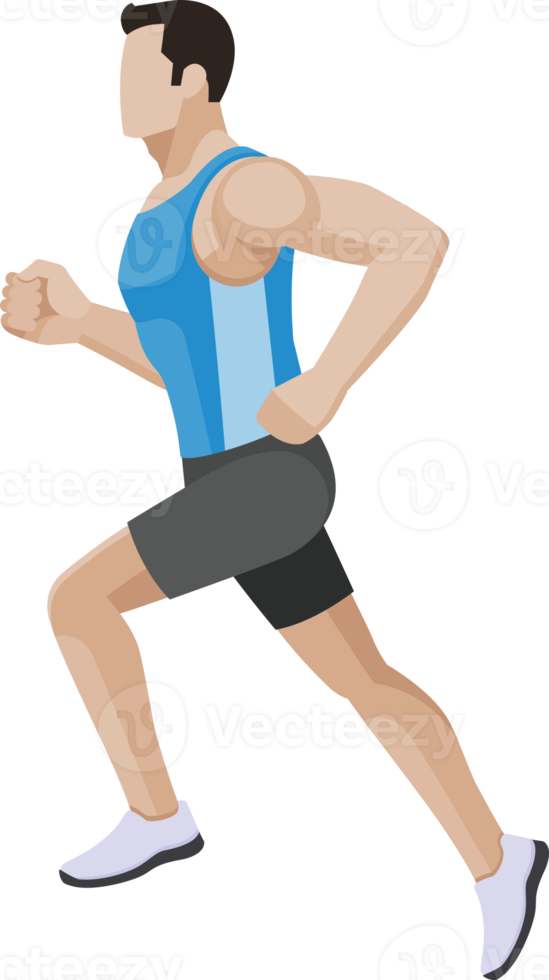 weight exercises people flat color png