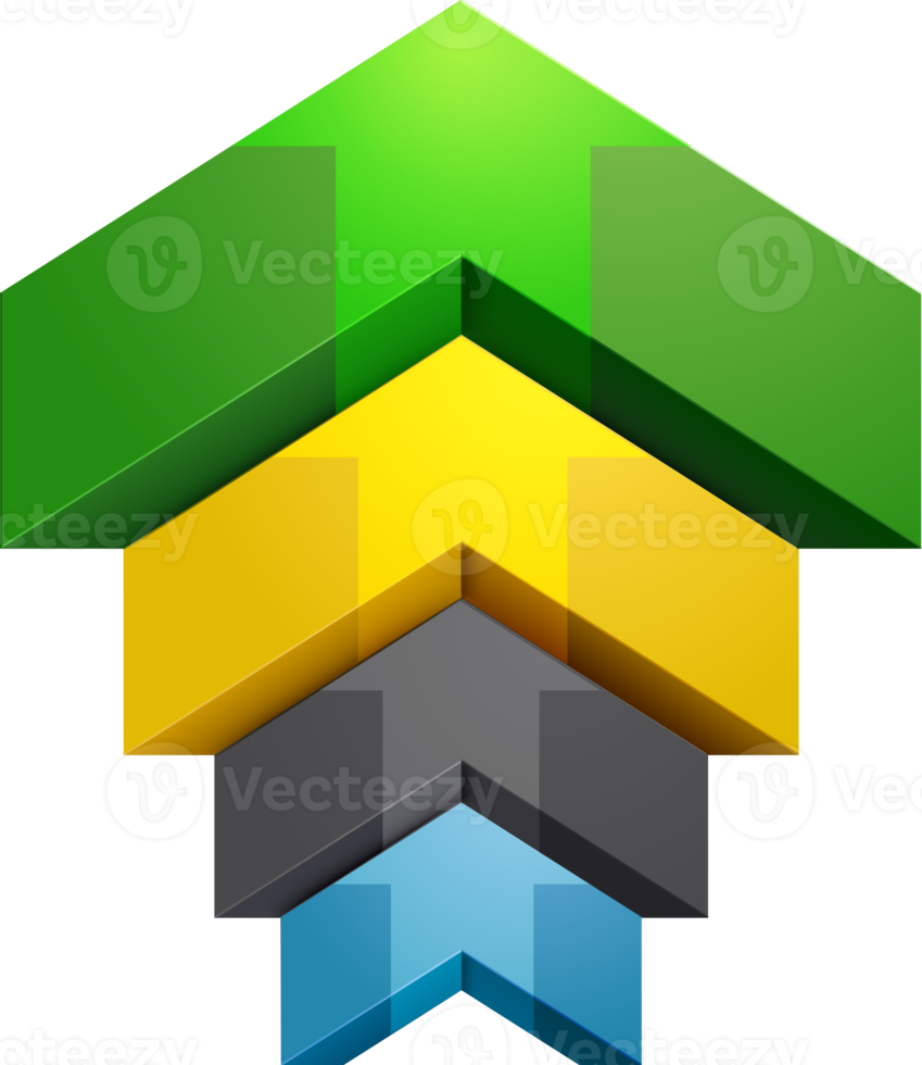 Arrow color steps element background png