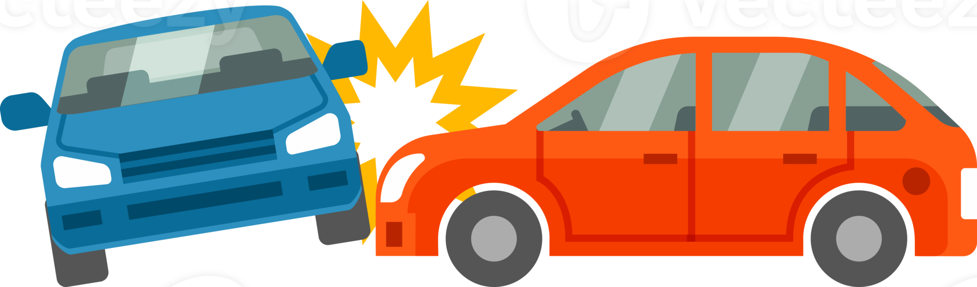icono de color plano de accidente automovilístico png