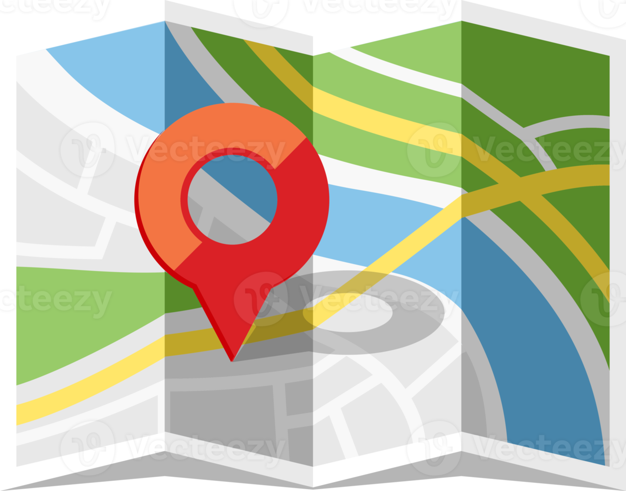 Travel map flat icons png