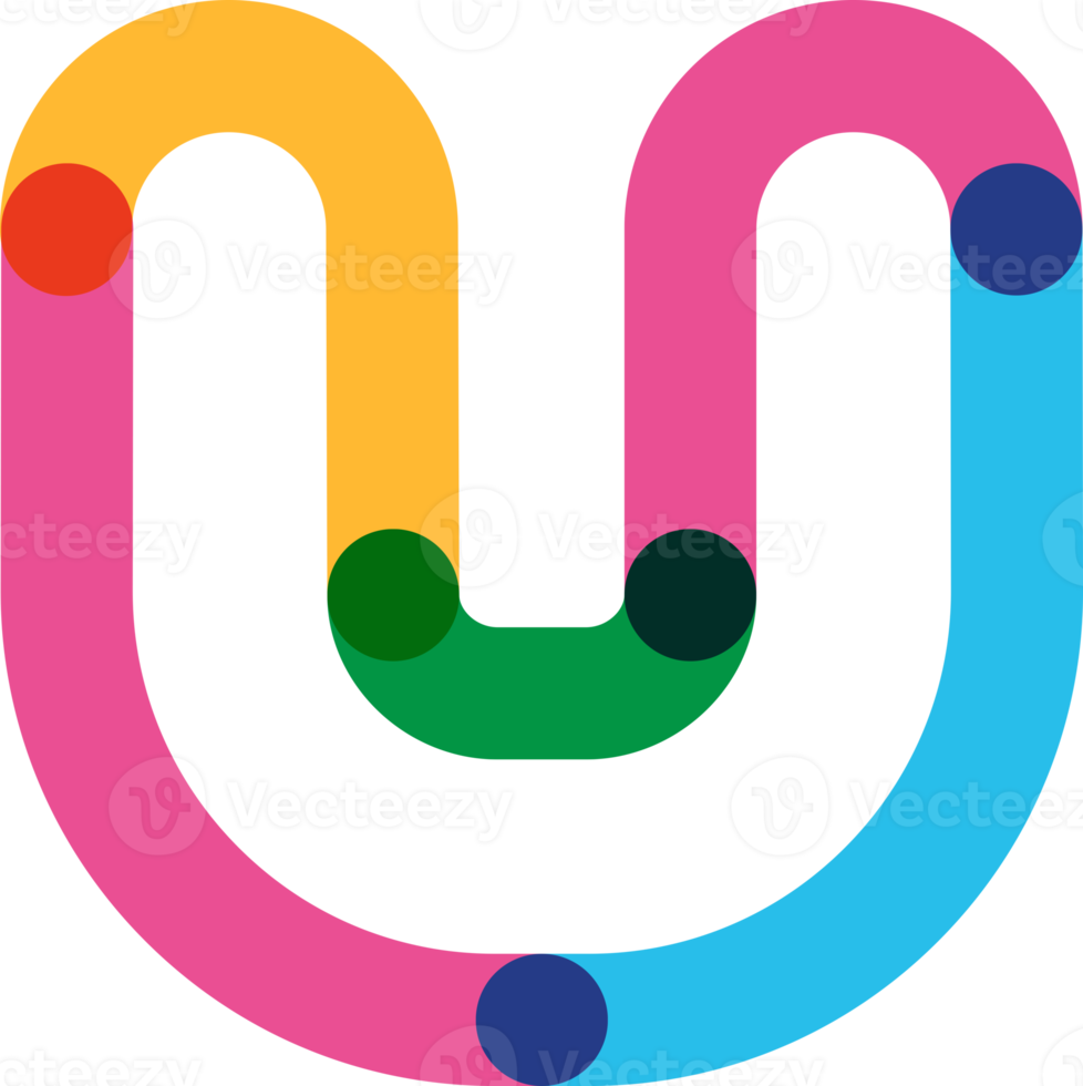 Alphabet line transparent color font style png