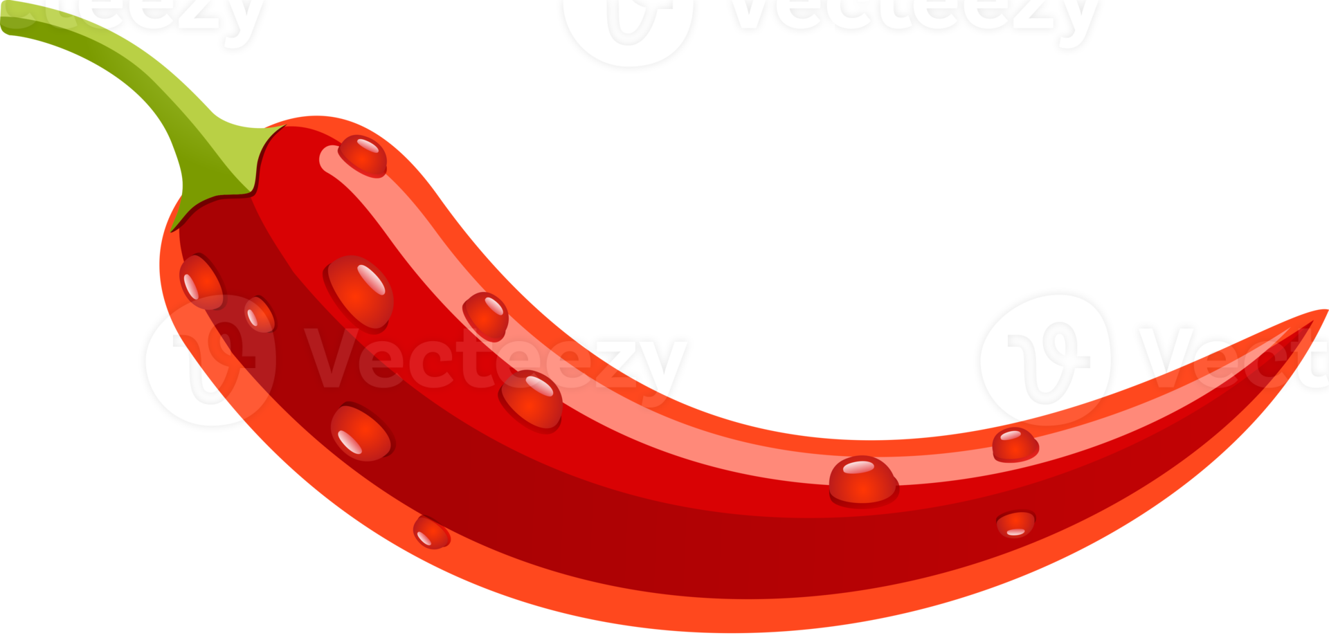 rote Chili flache Farbe png