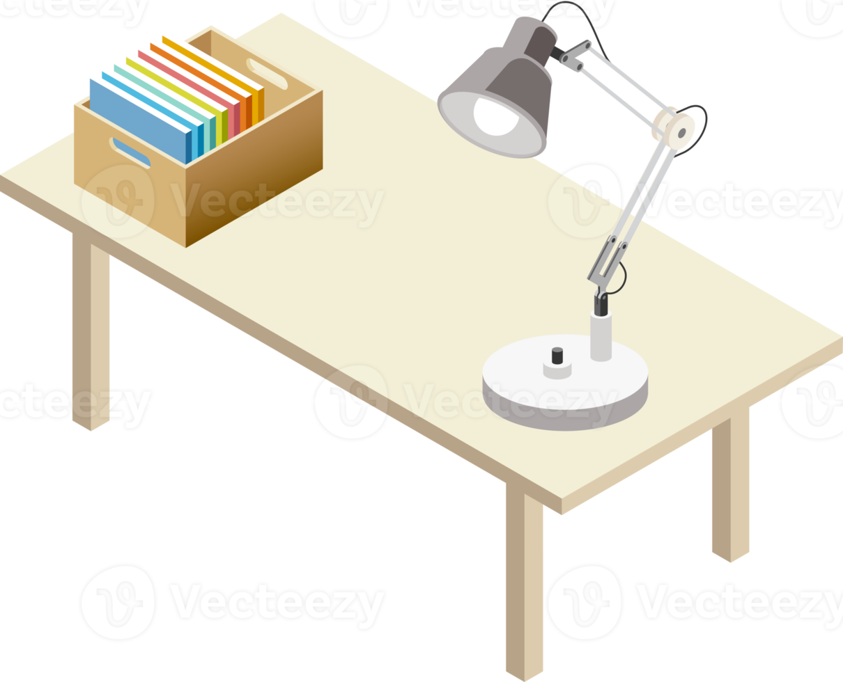 work table Isometric color symbol png