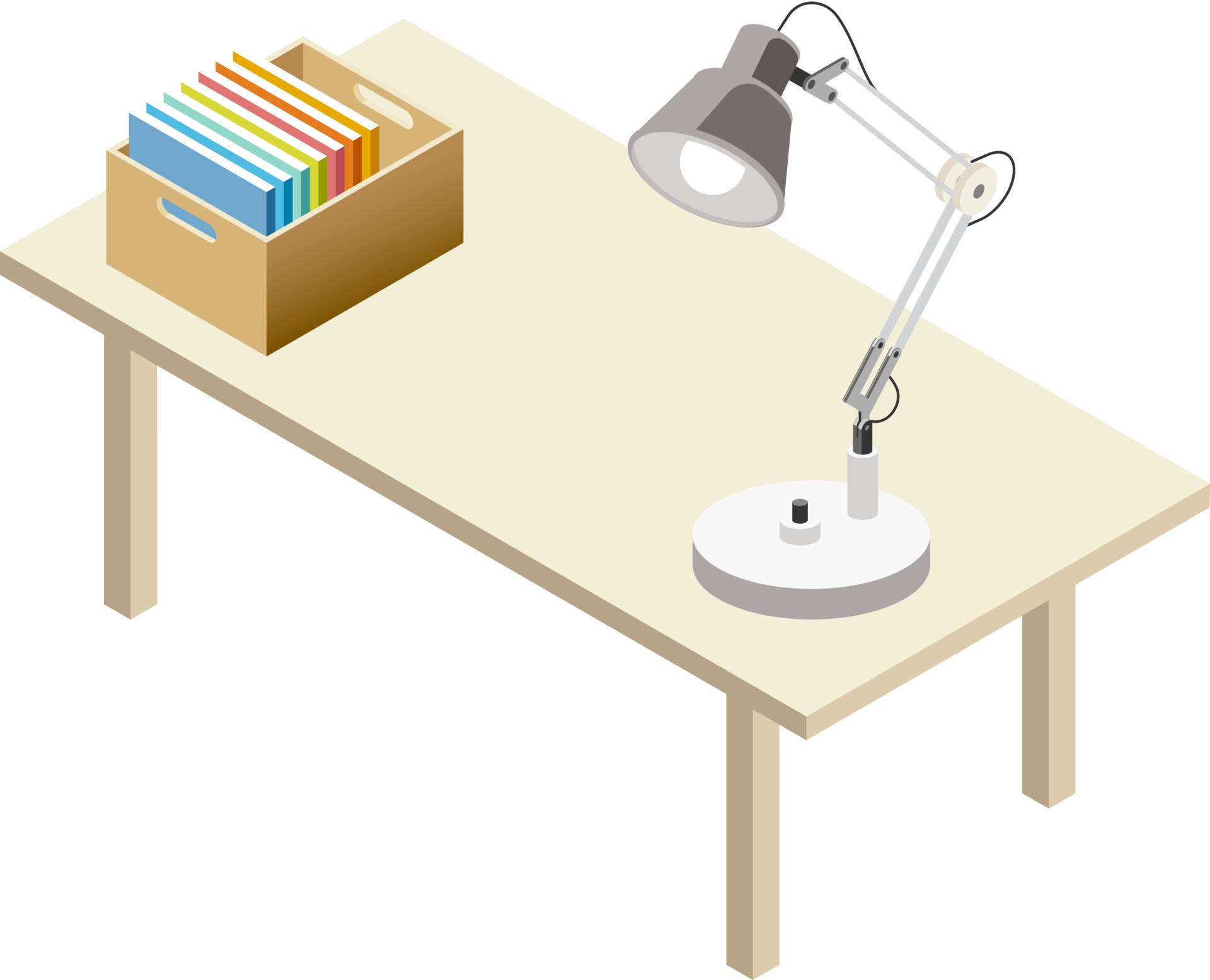 Work Table Isometric Color Symbol 18923997 PNG work-table-isometric-color-symbol-18923997-png