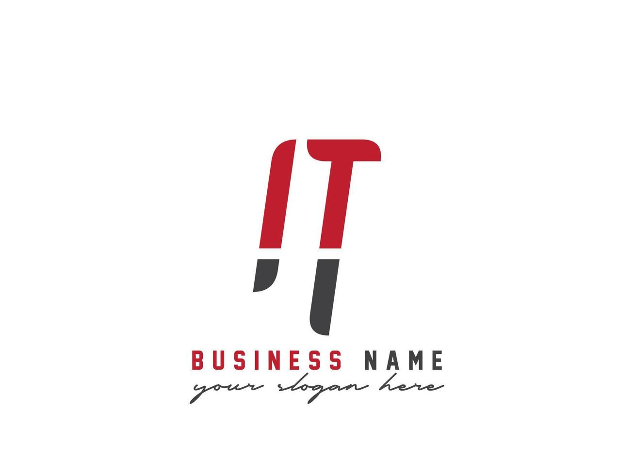 Abstract It Logo Icon, Creative IT Logo Letter Design vector