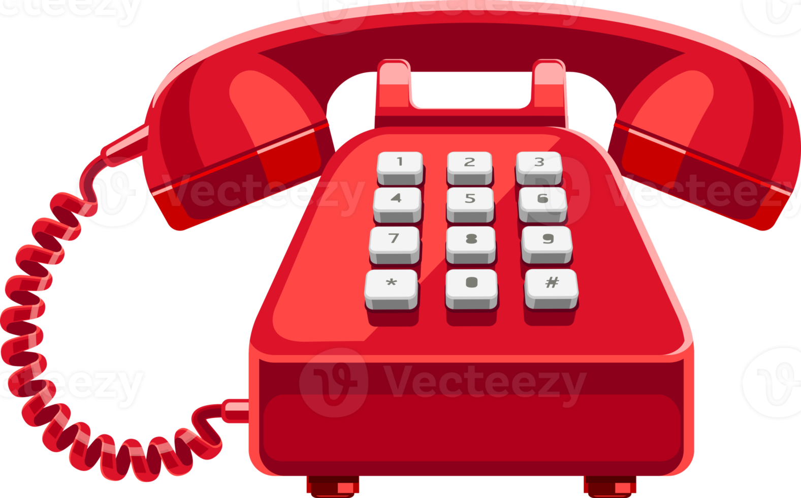 Telephone red color png