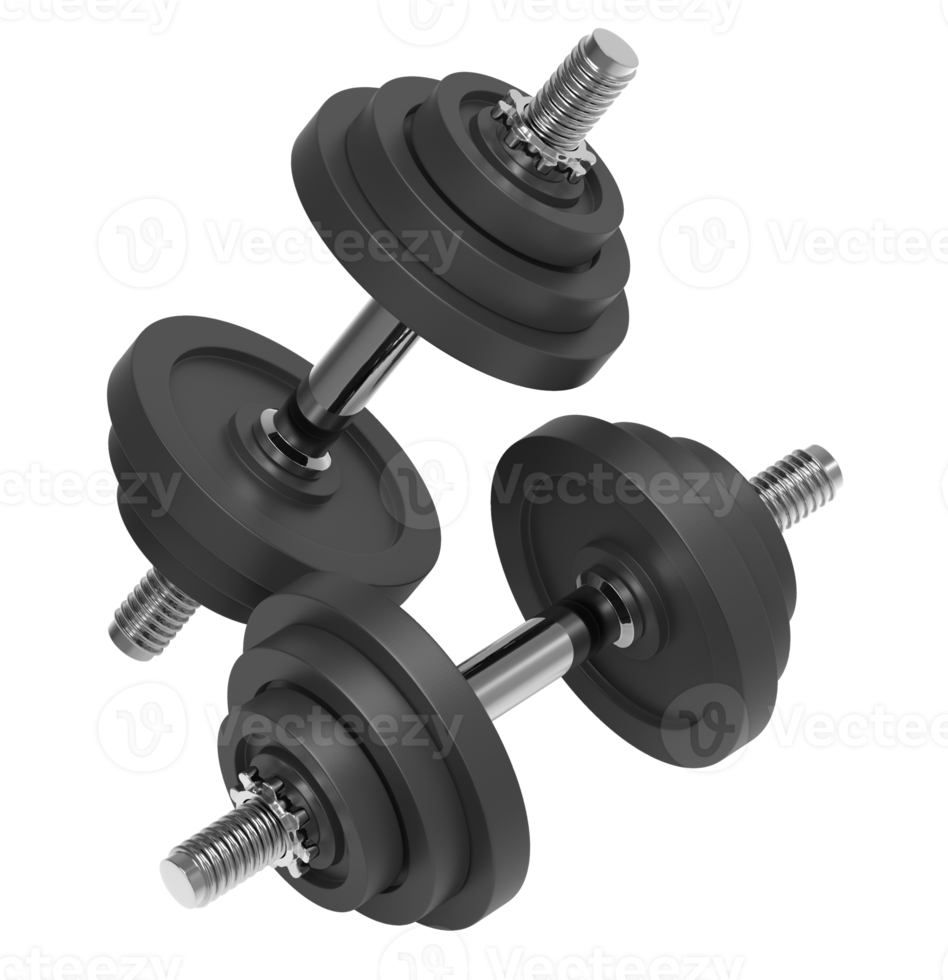 3d two dumbbell png