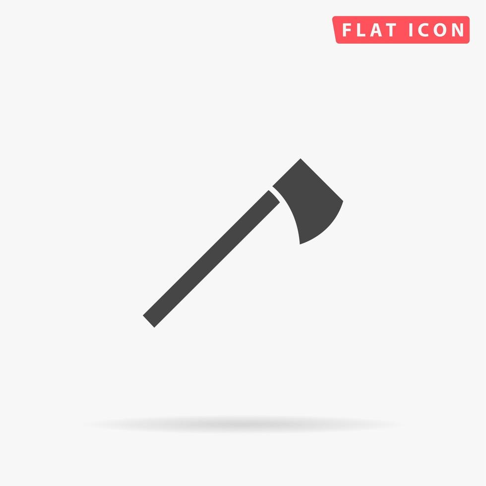 Tomahawk. Simple flat black symbol with shadow on white background. Vector illustration pictogram