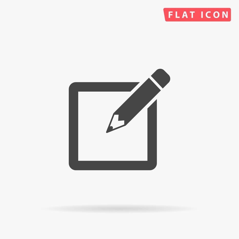Subscribe. Simple flat black symbol with shadow on white background. Vector illustration pictogram