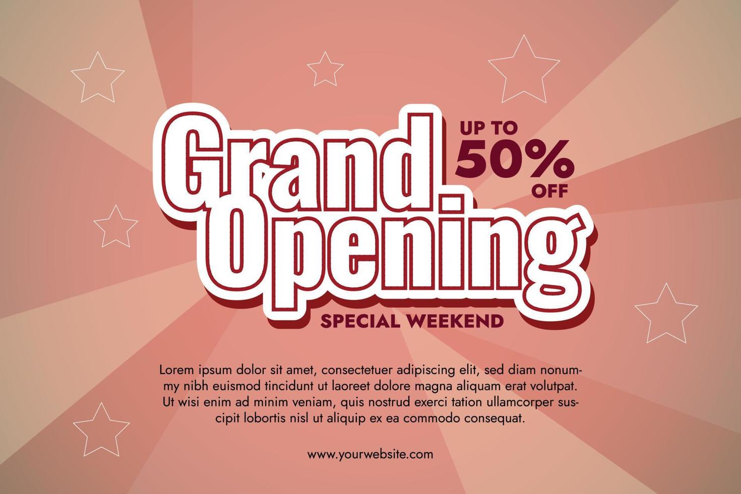 Grand opening text effect vector