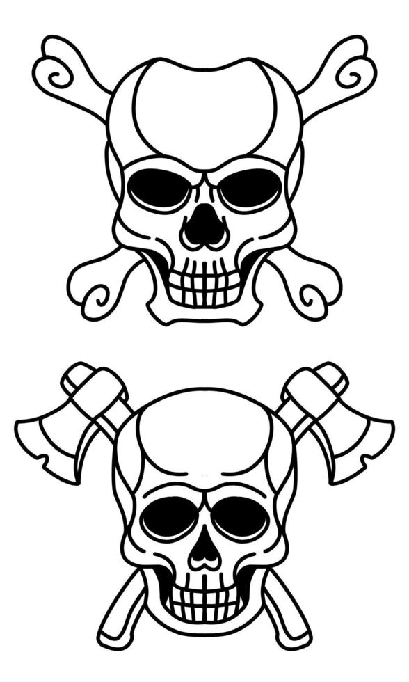 vector de tatuaje de calavera