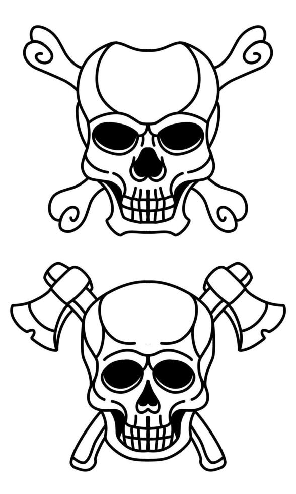 Skull tattoo vector