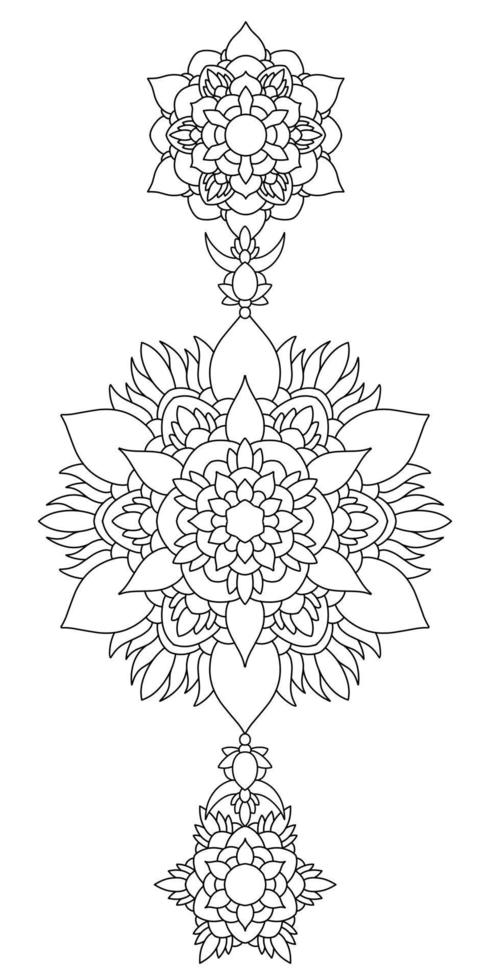 diseños de tatuajes de mandalas vectoriales vector