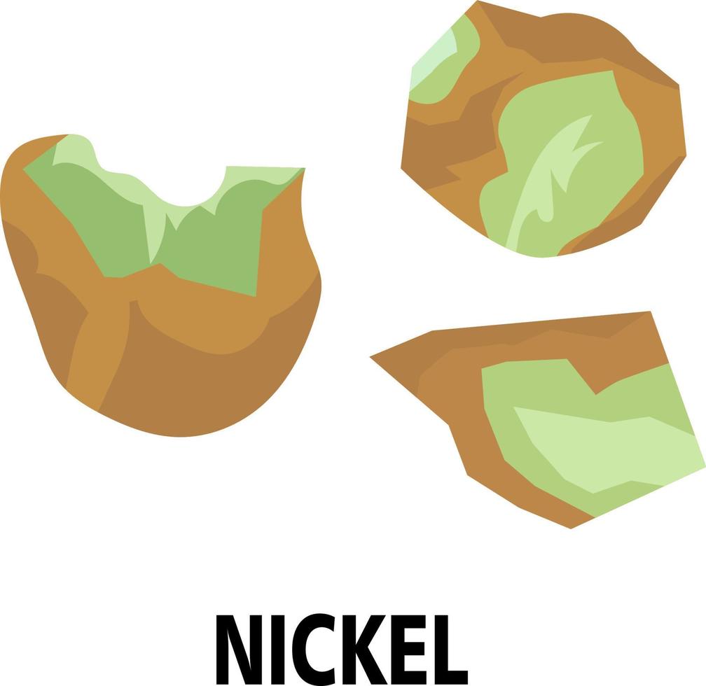 mineral de níquel de alto grado en rocas ultramáficas de peridotita vector