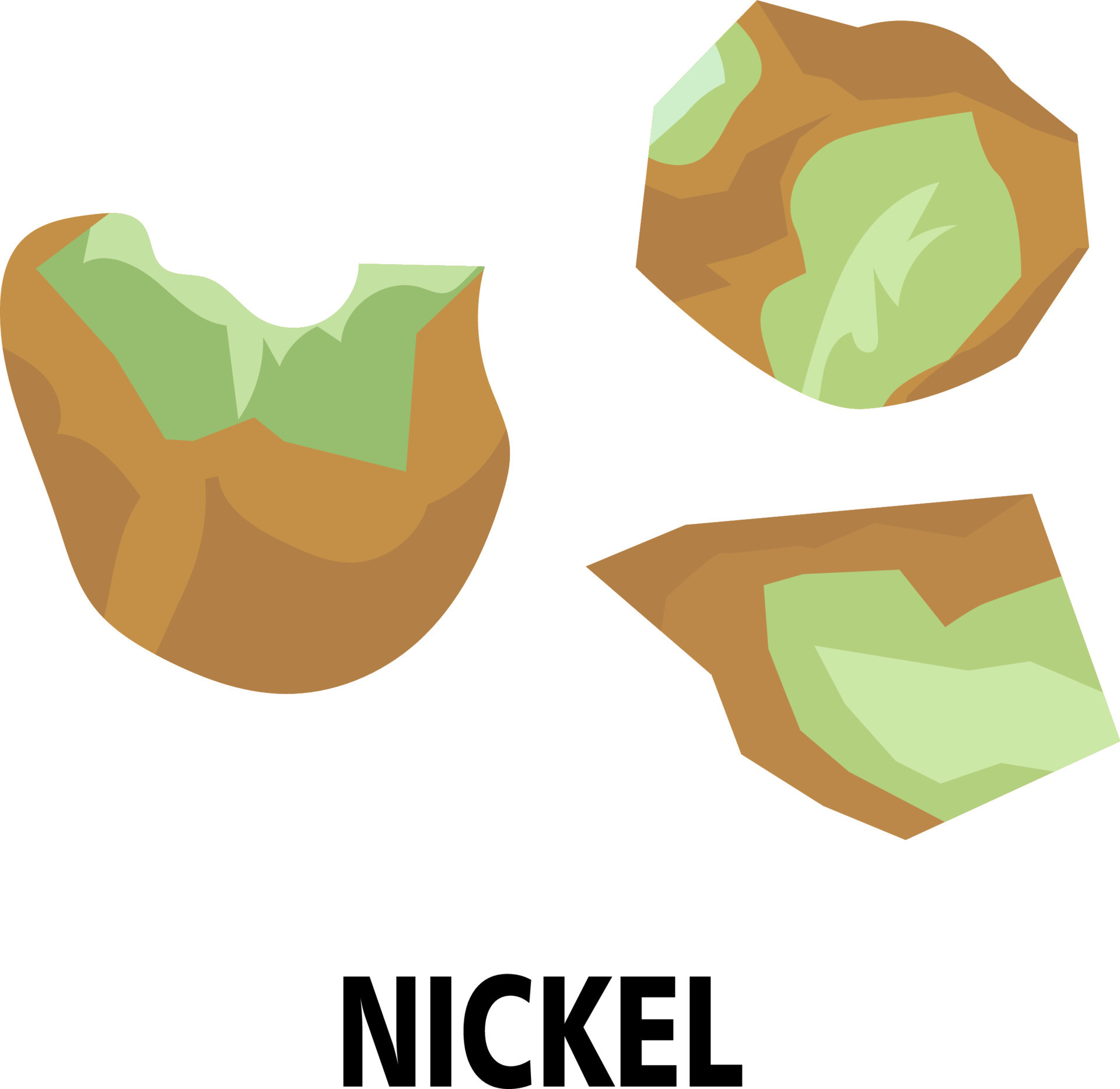 High grade ore of nickel in peridotite ultramafic rocks 18925053 Vector