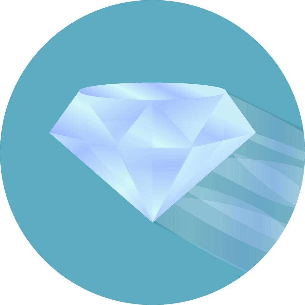 gran diamante en azul aislado con trazado de recorte vector