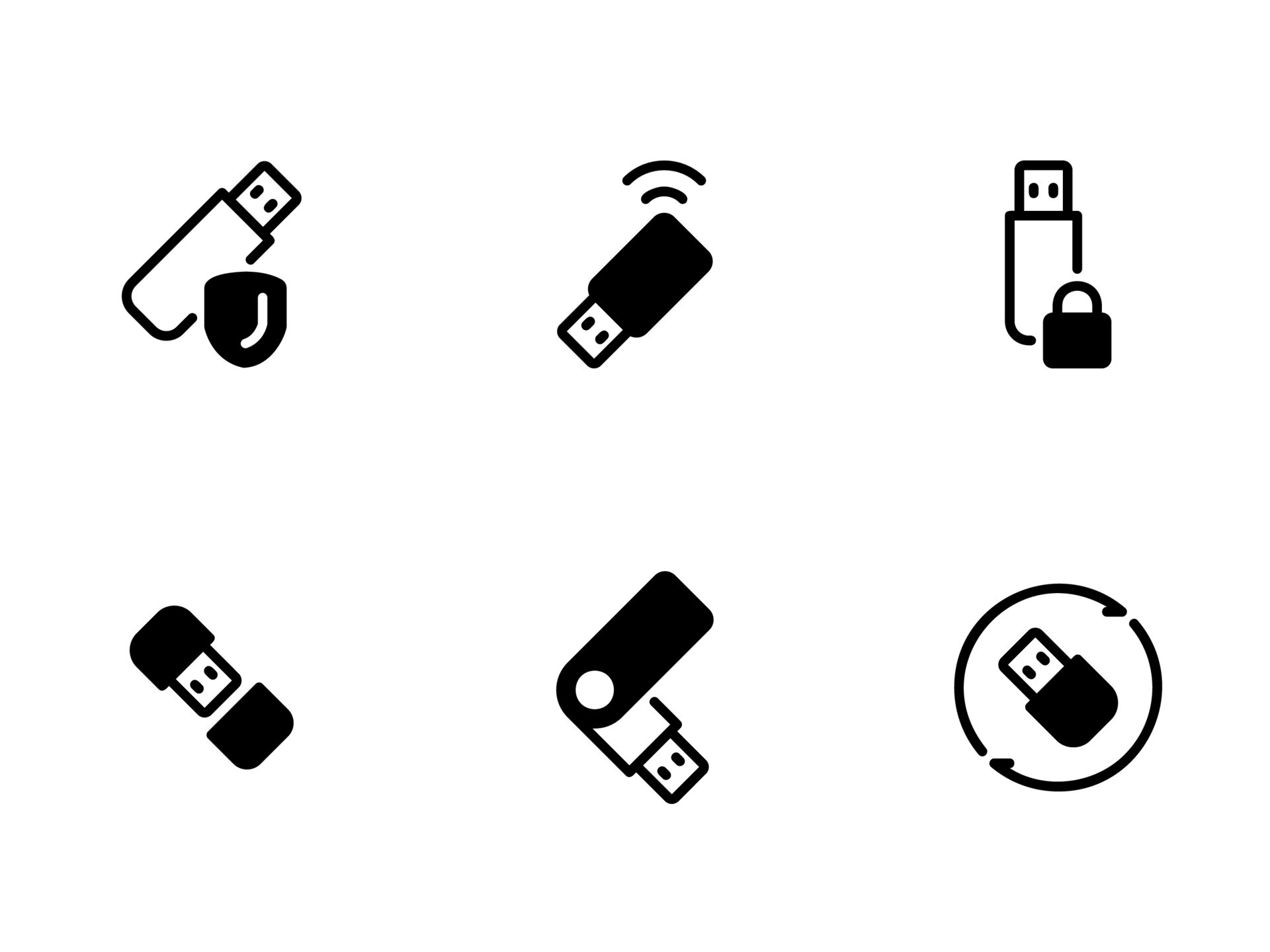 Flat illustration on a theme usb device 18925108 Vector Art at Vecteezy