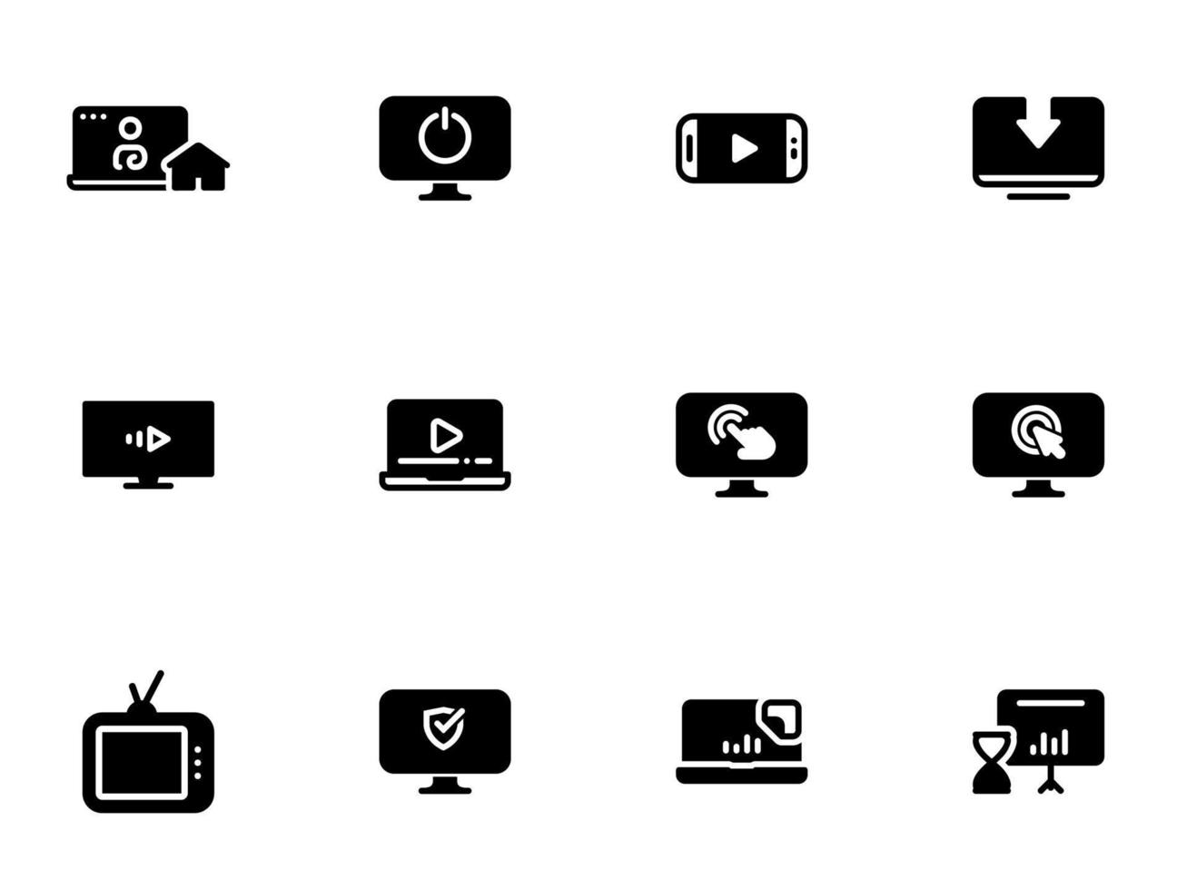 Flat illustration on a theme monitor, display, functions vector