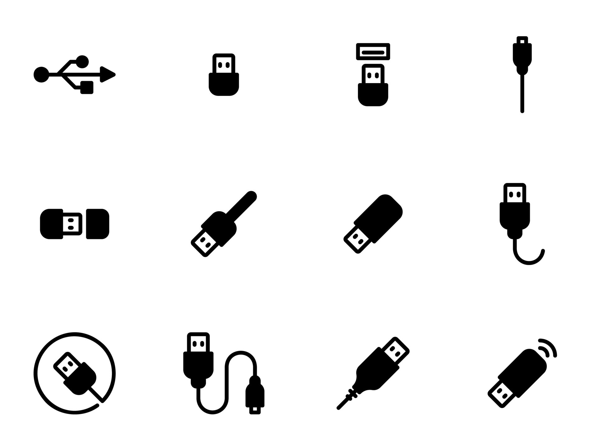 Flat illustration on a theme usb device 18925111 Vector Art at Vecteezy