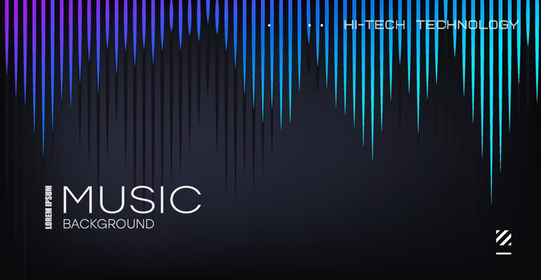 Abstract music equalizer. Peak equalizer on black background. Sound wave. Sound equalizer technology. vector