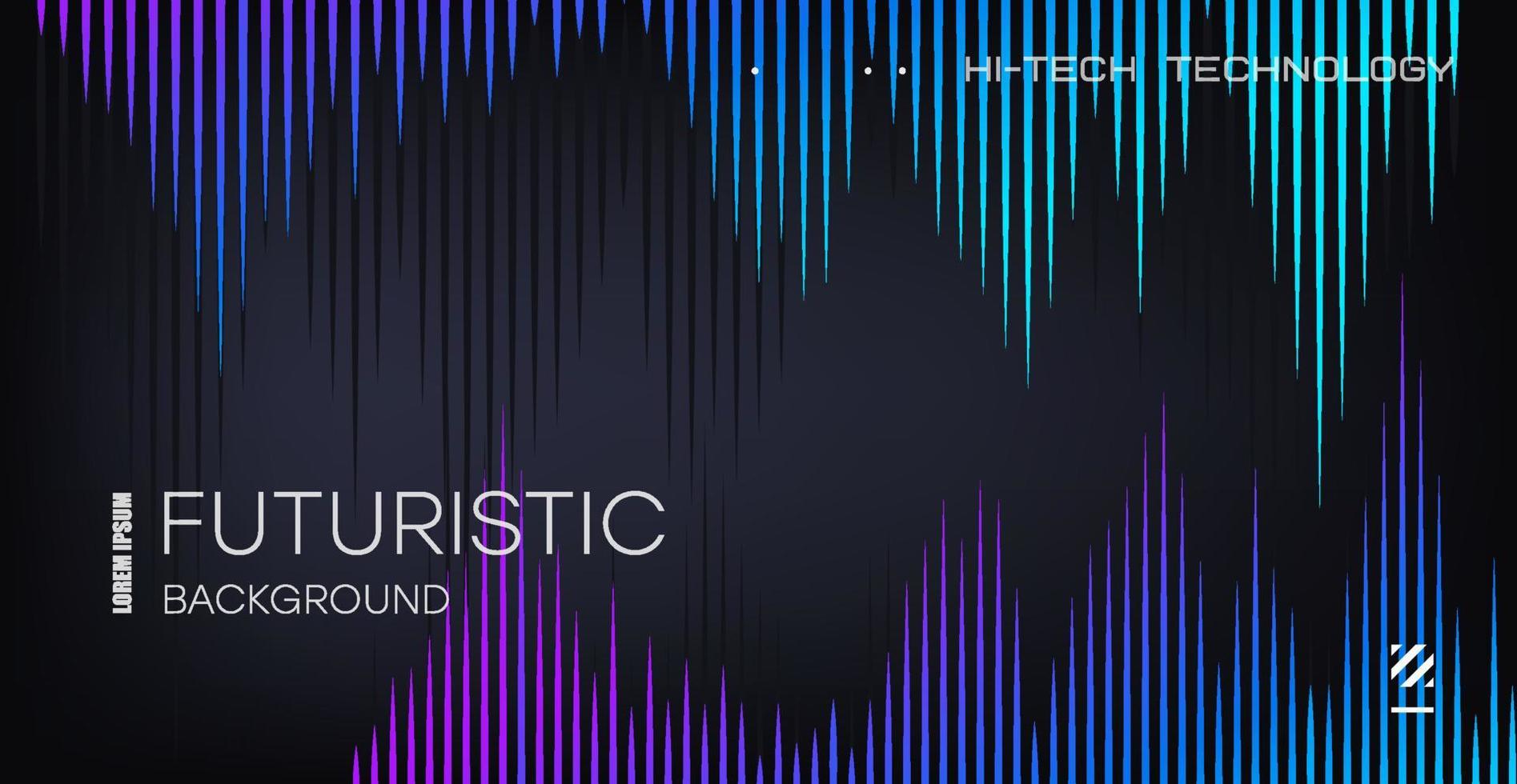 Abstract music equalizer. Peak equalizer on black background. Sound wave. Sound equalizer technology. vector