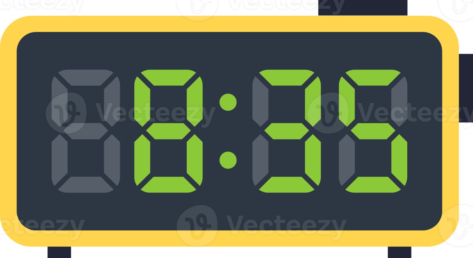 alarm clock flat color png