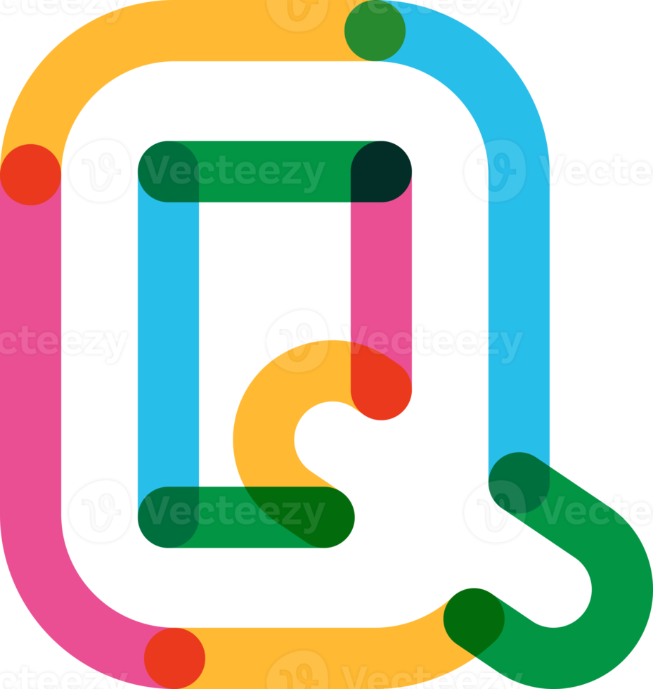Alphabet line transparent color font style png