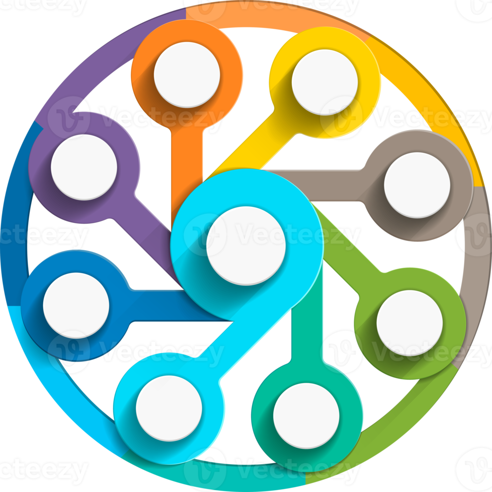 modèle de chronologie de points png