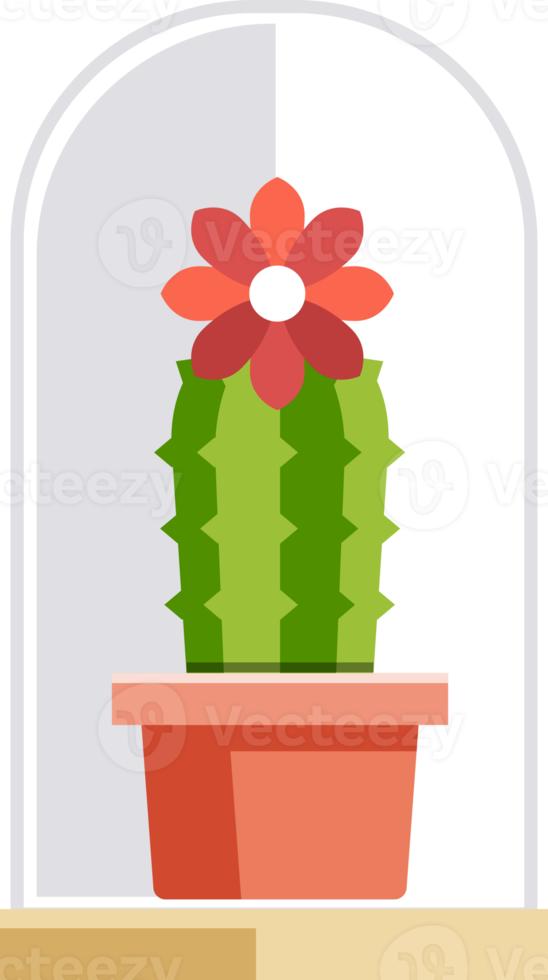 cactus succulent flat color png