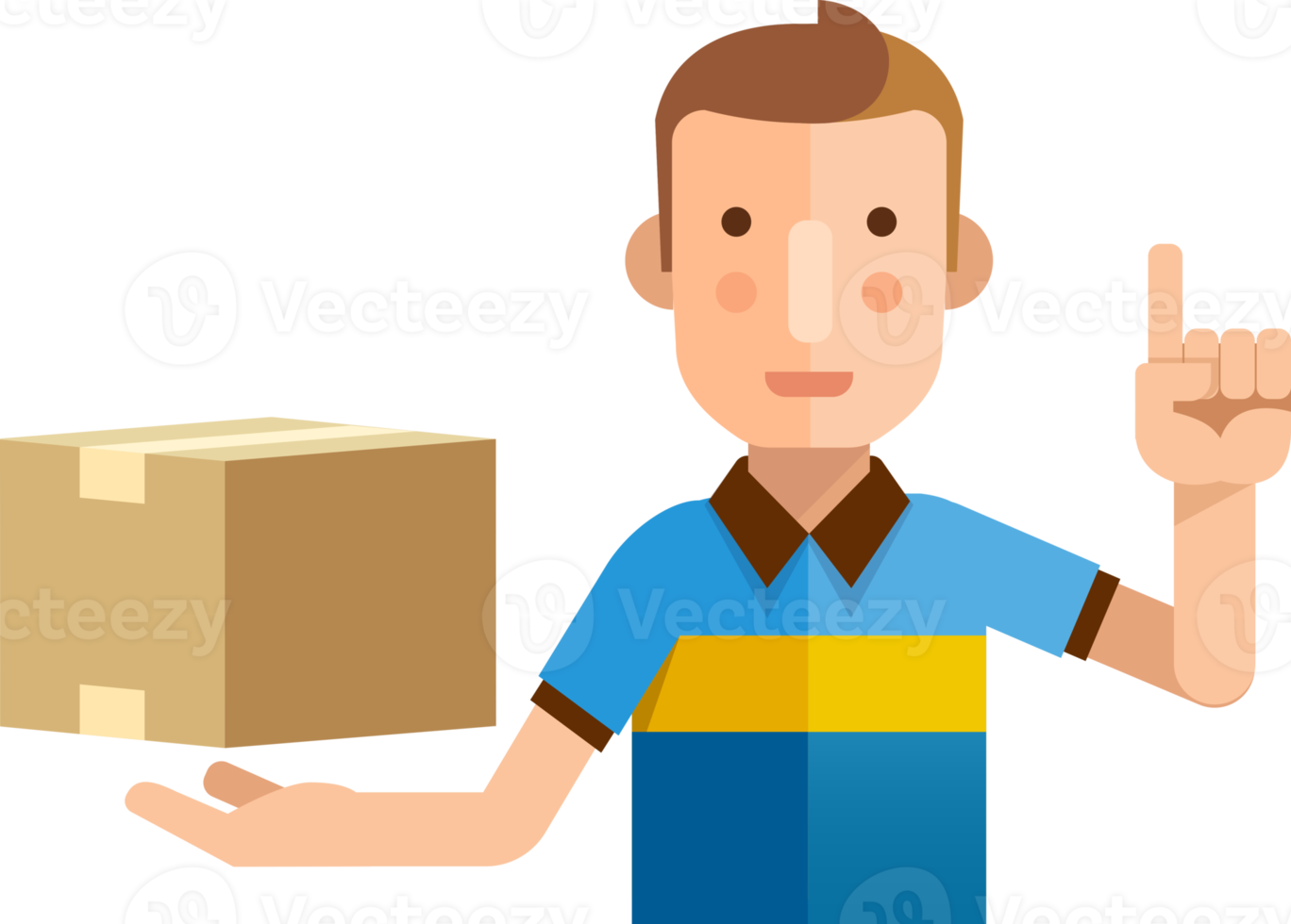 Delivery service flat color 18925175 PNG