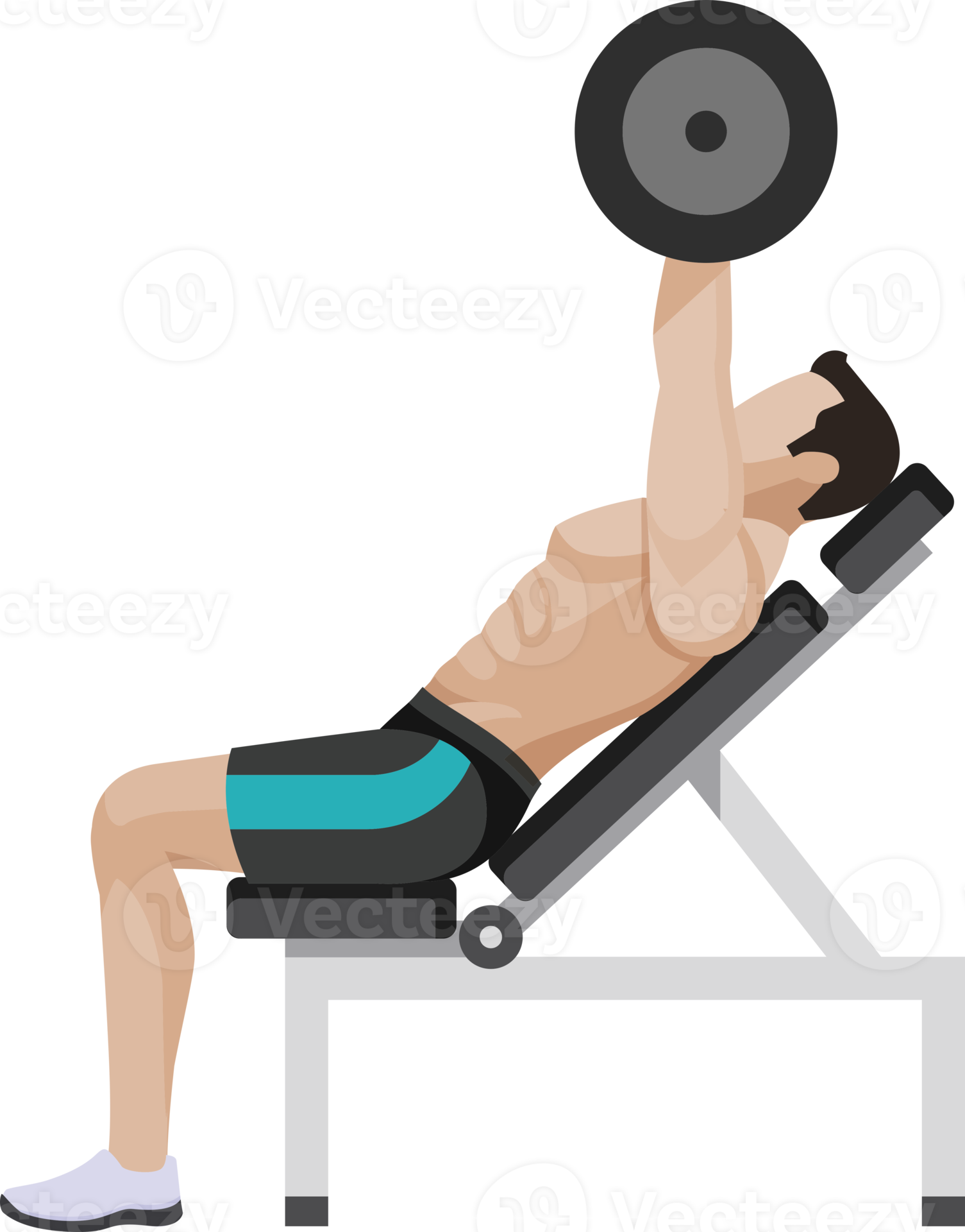 weight exercises people flat color 18925203 PNG