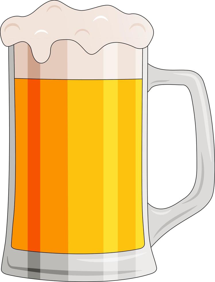 Glass of beer vector