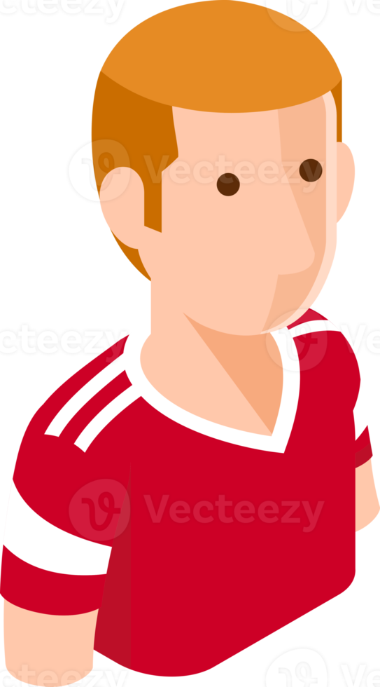 jugador de futbol isometrico png