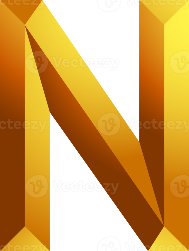 Alphabet gold colour style png