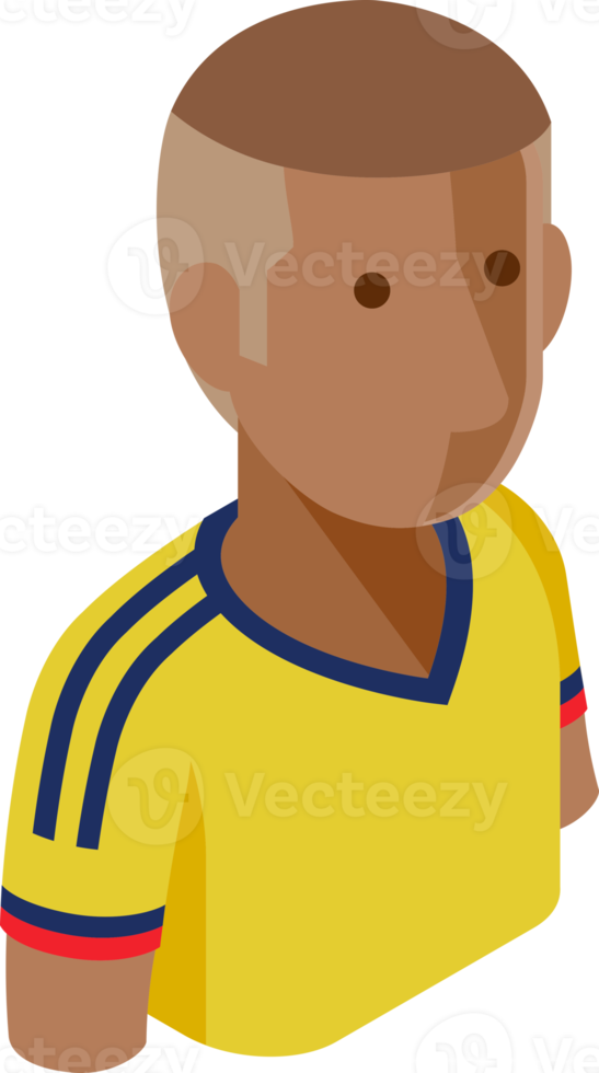 Soccer player isometric png
