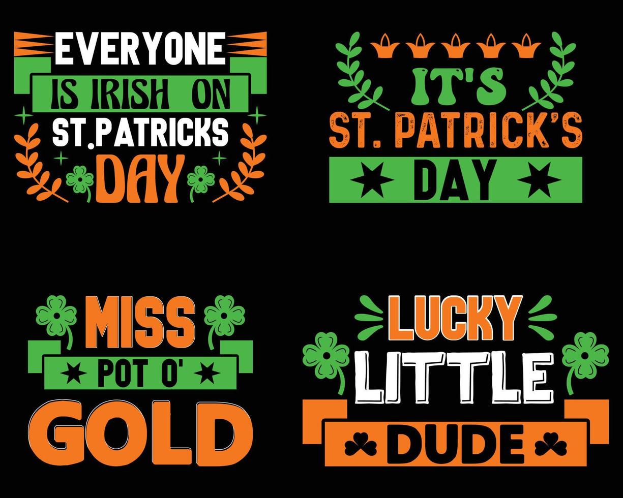 St. patrick's Day Bundle T-Shirt Design. vector
