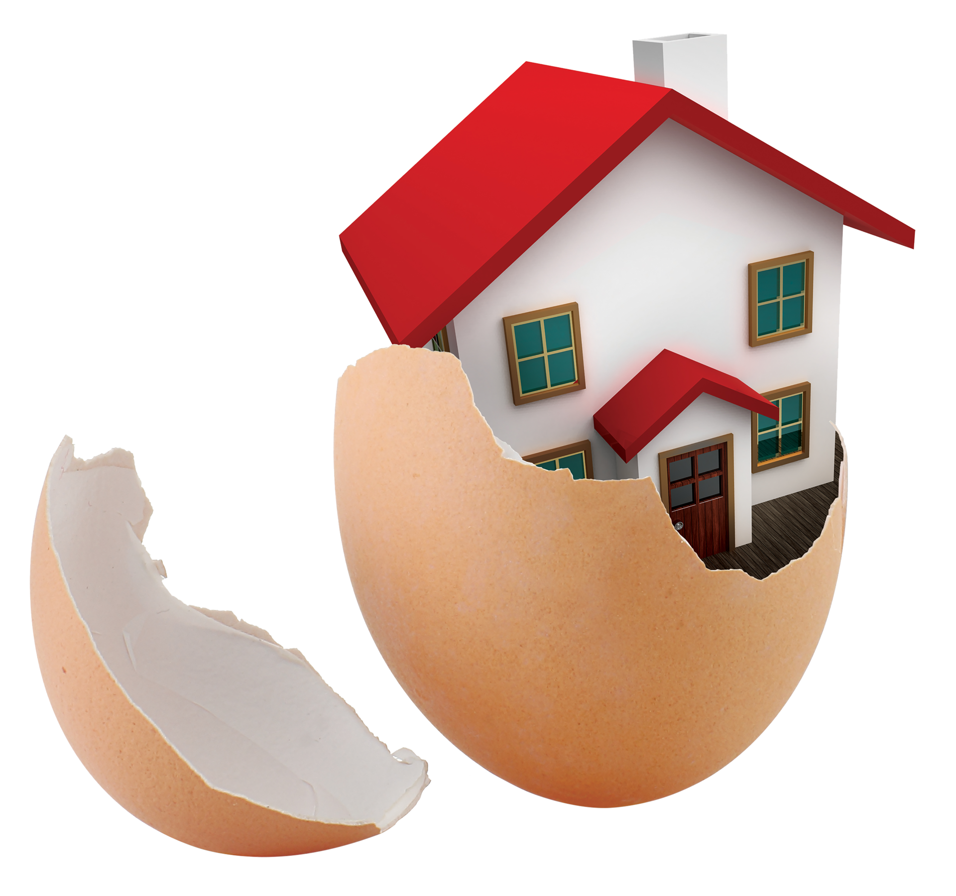 House inside egg shell 18925845 PNG