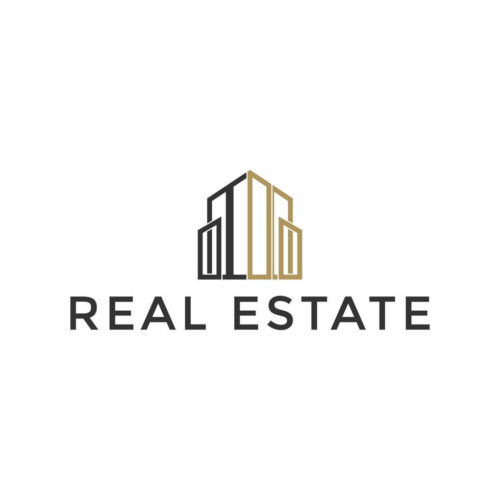 Real Estate Logo Design Vector great for Building Construction