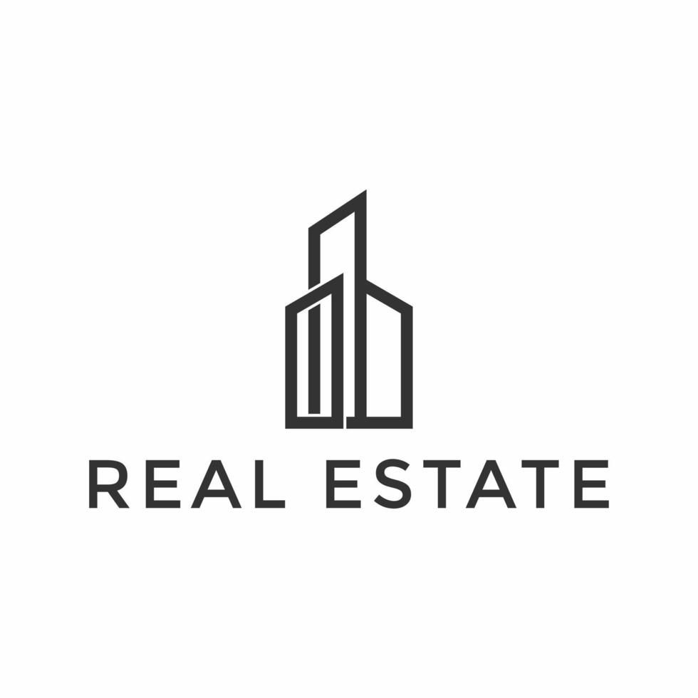 vector de diseño de logotipo de bienes raíces ideal para la construcción de edificios