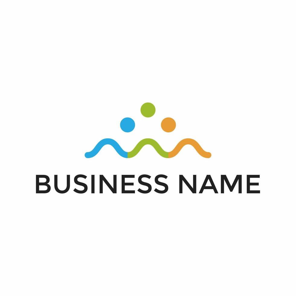 Business people line logo. Abstract group icon. Together concept. Workteam linear modern symbol. Networking sign. Friendship vector minimal illustration