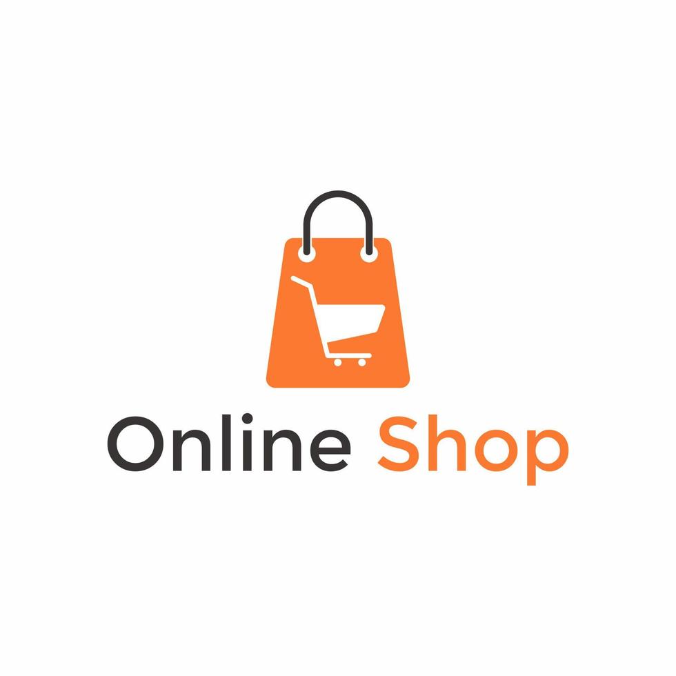 Shopping bag logo. Online shop logo 18925896 Vector Art at Vecteezy