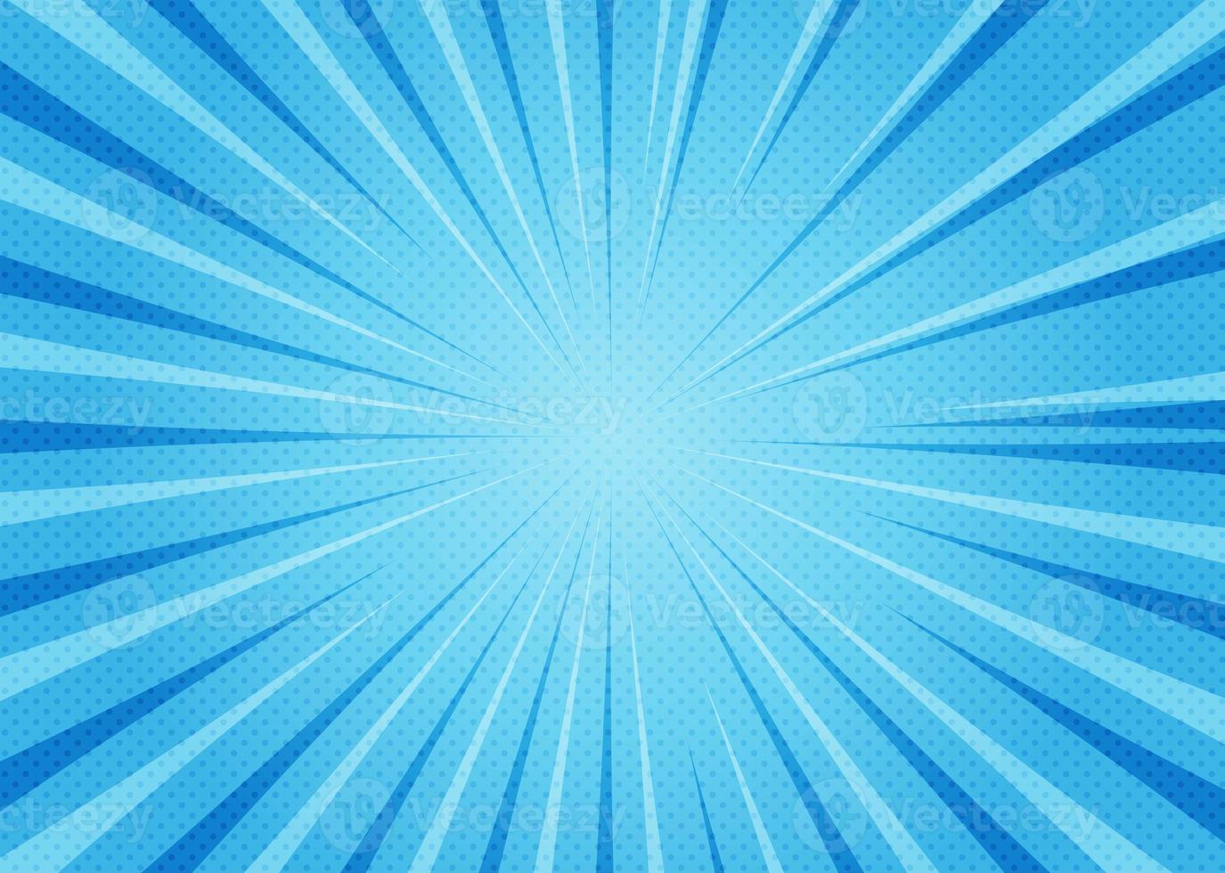 Abstract comic blue background. illustration. photo