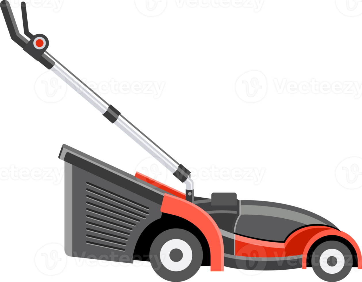 Lawn mower flat color png