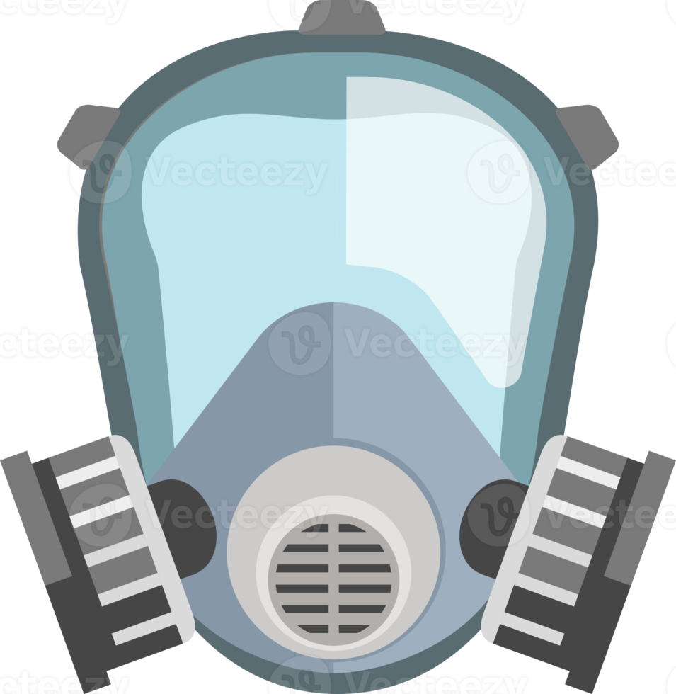 máscara de gas color plano png