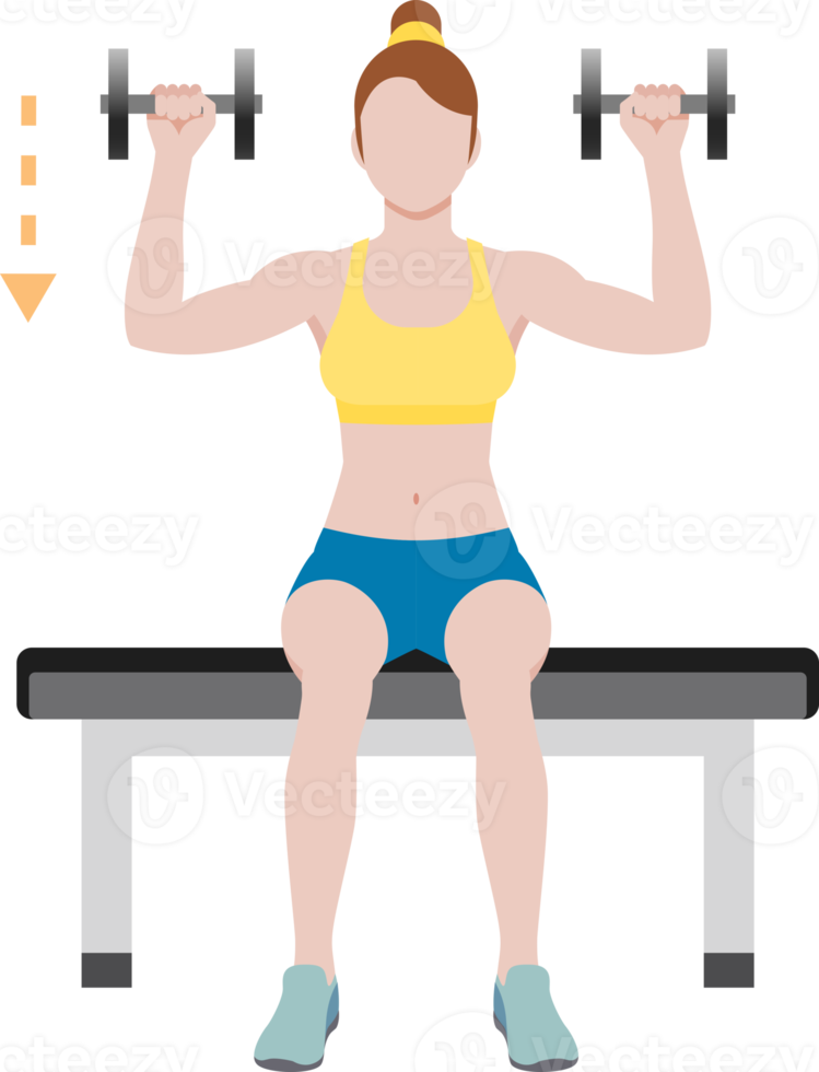 Woman workout fitness png