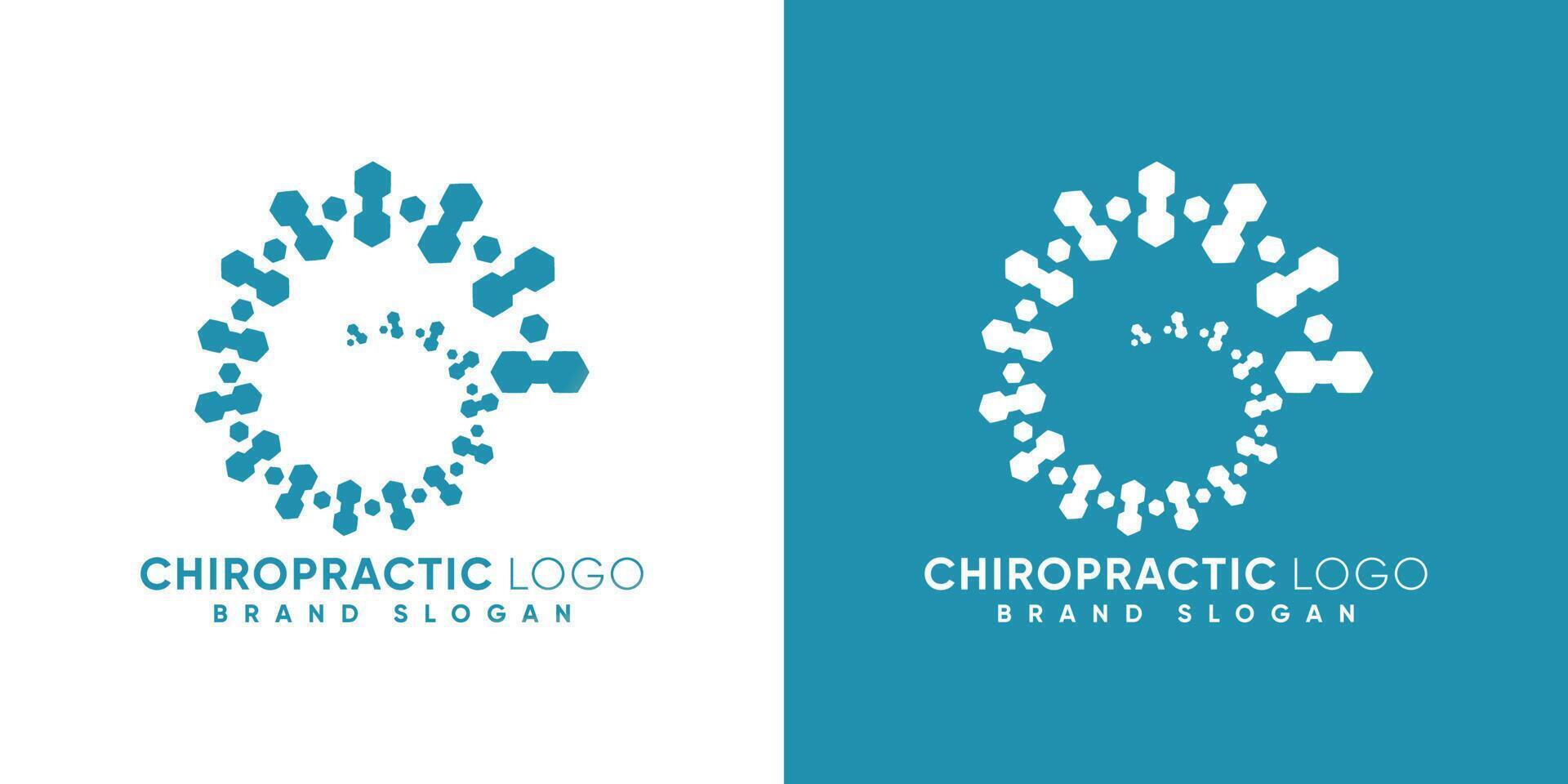 logotipo de quiropráctica letra g con vector premium de estilo moderno